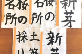 今月の学童毛筆検定の作品